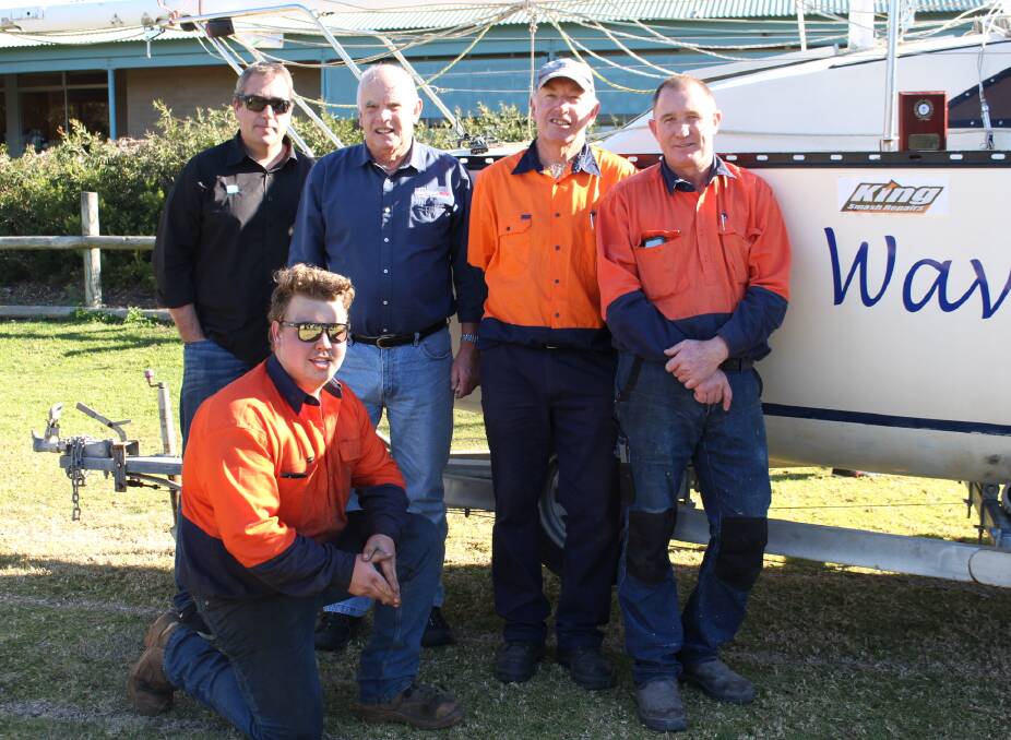 Generous gestures: The gang from Fraser Marine, King Smash Repairs and South Coast Engineering all had a hand in the restoration of the yacht's trailer. 