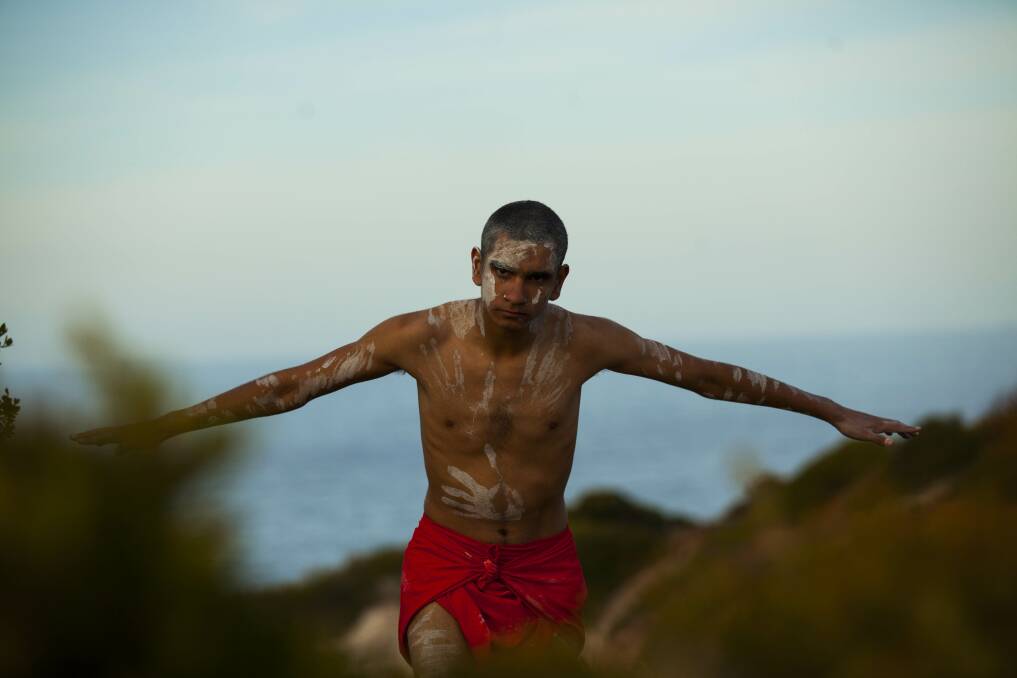 Pride in culture: William Webb dances at Haycocks Point during filming of " The Power Within" Photo: Rachel Mounsey