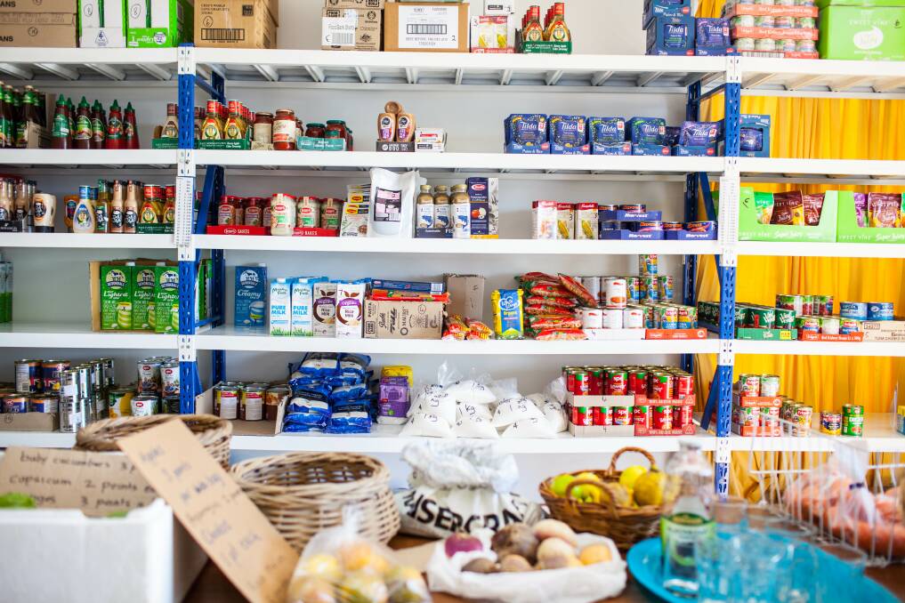 Pantry shelves are stocked to the brim. Photo: Rachel Mounsey