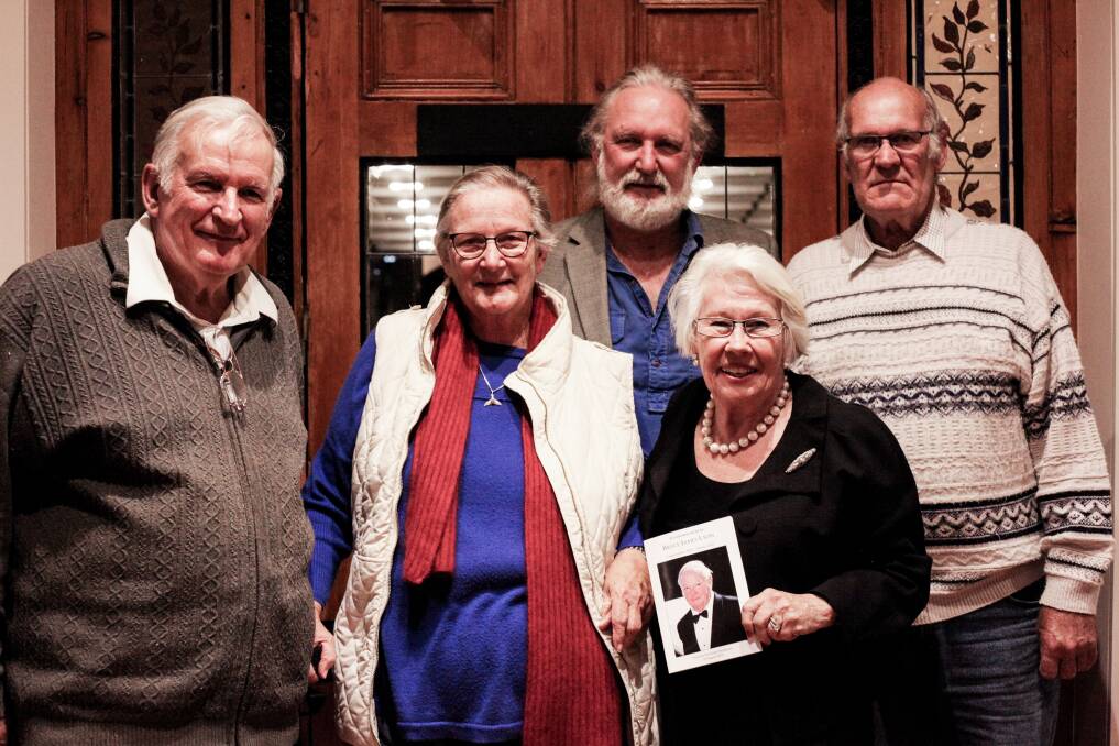  Long time local connections: Bettena Lyon pictured with Eden family the Whiters during the memorial.