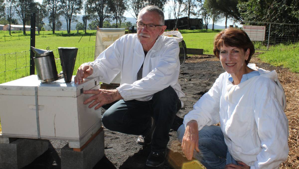 NEW HOME: The Bega Valley Amateur Beekeeping Association's hive manager Graham Jones and publicity officer Fay Steward at the Old Bega Hospital site. 