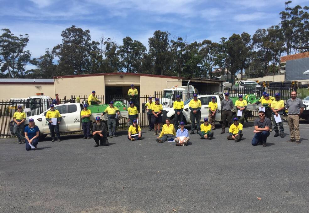 WELL DESERVED: Forestry Corporation staff in Eden receive NSW Bushfire Emergency Citations. Picture: Supplied 