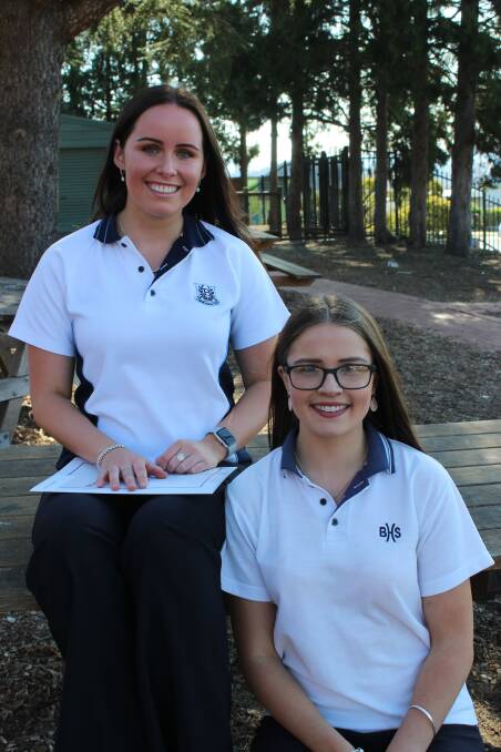 Keira Hoyland and Abby-Rose Simpson both plan on going to the University of Wollongong after they finish Year 12 this year. 