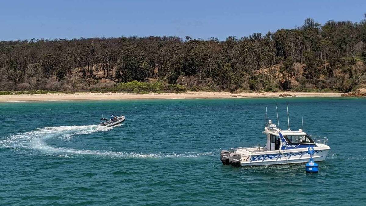 Quick response: A five-metre boat can be launched from the back of Eden Water Police's new patrol boat, which can aid in rapid response and medivac efforts. Picture: Eden Water Police. 