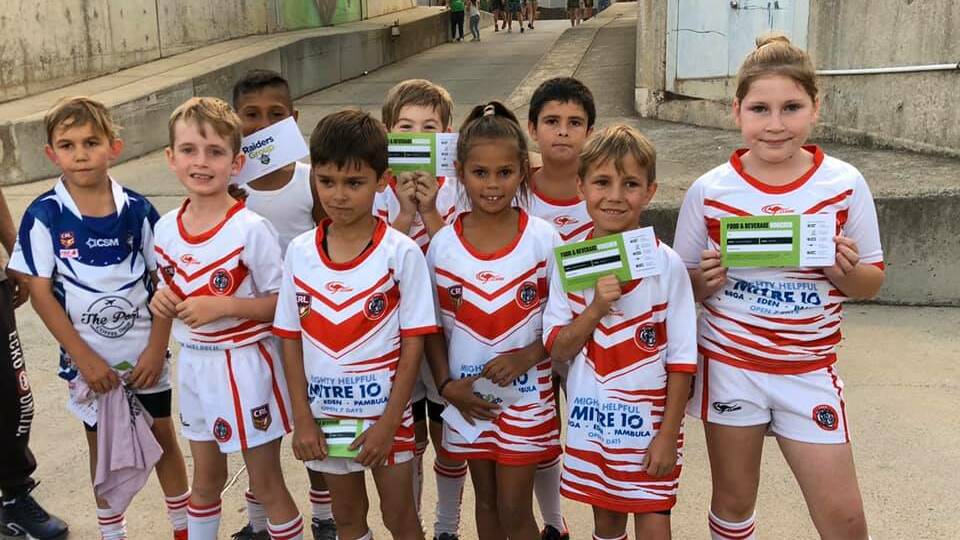 Eden Tigers juniors who played in front of 10,000 fans during a Raiders-Titans game at Bruce Stadium last year are excited for the club's rego day. 