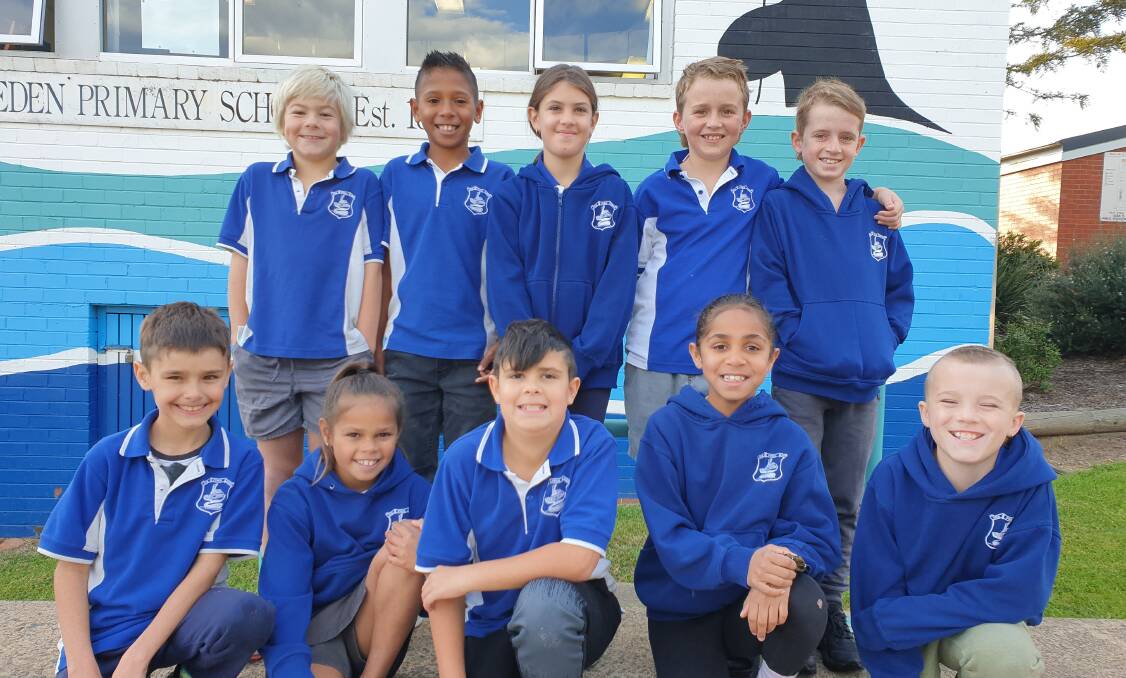 Eden Primary's grade two students who will get to meet the NSW Blues after winning a Little Origin competition. 