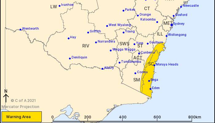 A Bureau of Meteorology severe weather warning for heavy rainfalls and possible flash flooding released early on Wednesday. 