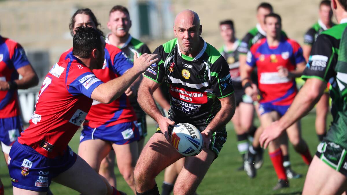 Signing: Former Canberra Raiders and Penrith Panthers player Adrian Purtell, pictured with the Albury Thunder this season, is coaching the Eden Tigers in 2022. 