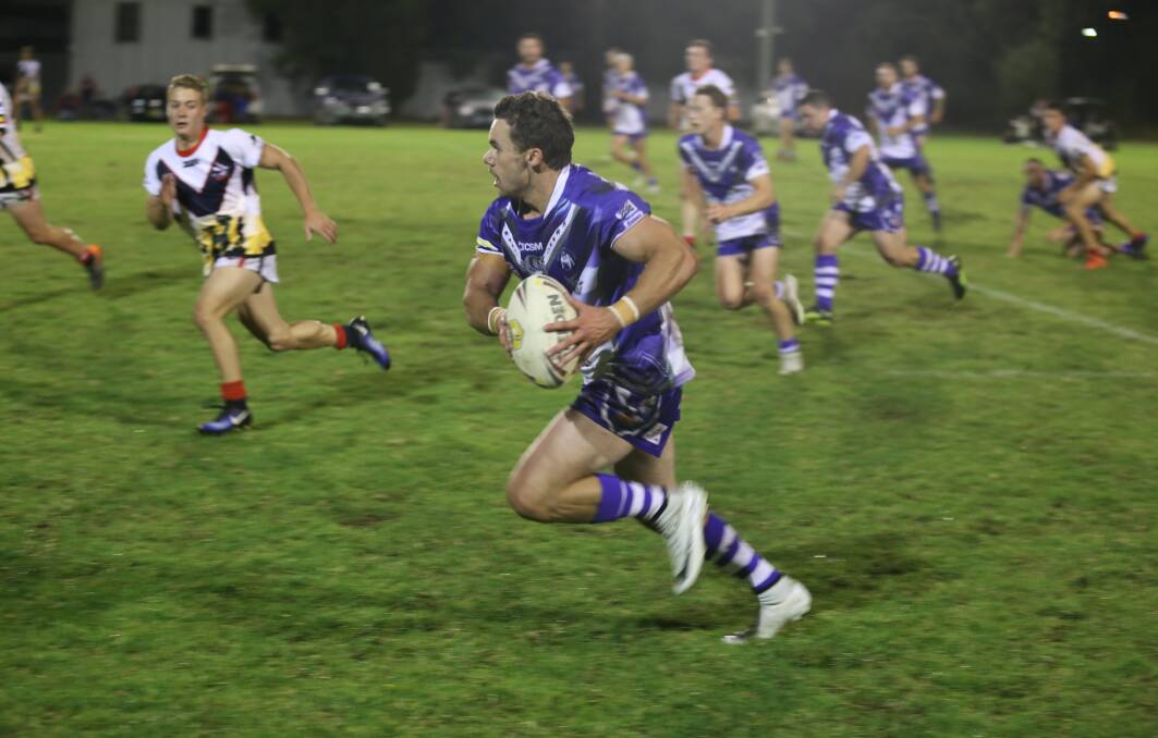 Luke Rixon had a blinder against the Cooma Stallions on the weekend, running in three tries from the wing. 