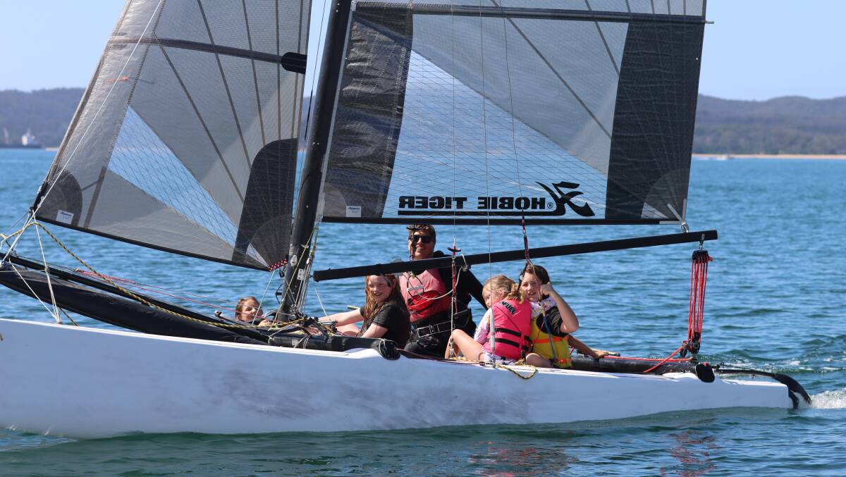 Far South Coast girls enjoyed the chance to get on the water as part of the Twofold Bay sailing regatta on Saturday. 