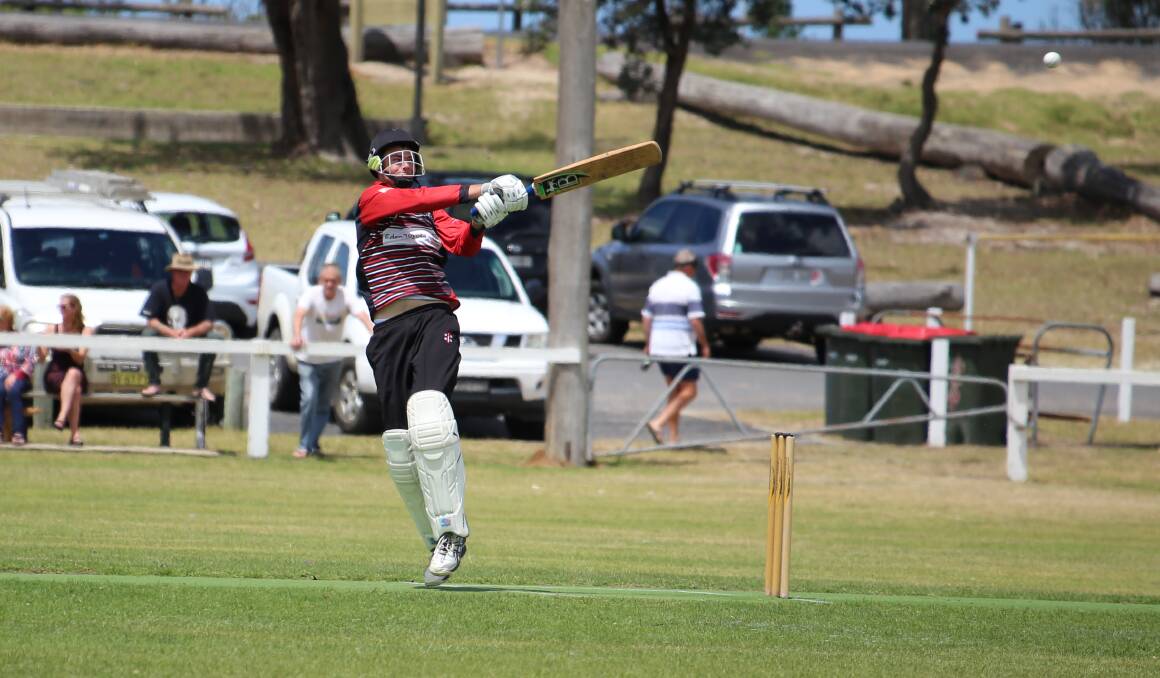 Patrick Kearney, watching a strike head for the fence recently, hit 50 for his club as Eden fell one run short of the Pirates on Saturday. 
