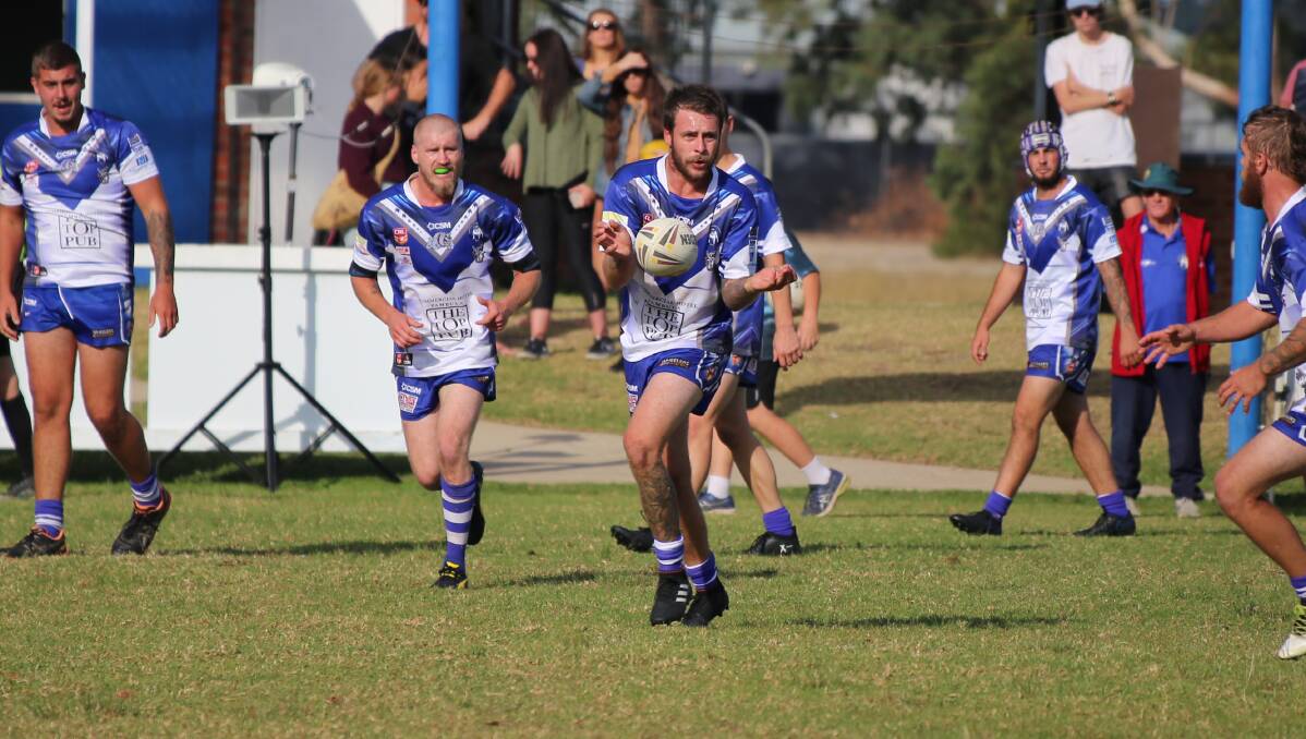 Corey Shafer sends a pass down the line during a recent outing with the Bulldogs getting over Narooma on the weekend. 
