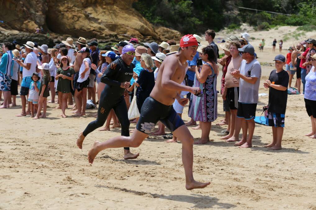 Competitors make the final sprint at the 2019 Wharf to Waves, with officials left with no choice but to cancel the 2020 event. 