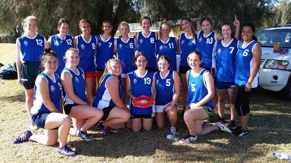 Young guns: The Eden High School open girls AFL team, who were crowned South Coast Champions and will compete in Canberra on Thursday. 
