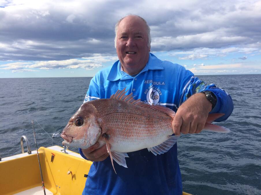 Classic catch: Les Tudberry of Tura Beach shows a lovely plus 2kg snapper taken off Eden. The MBGALAC Snapper Classic is on this weekend.