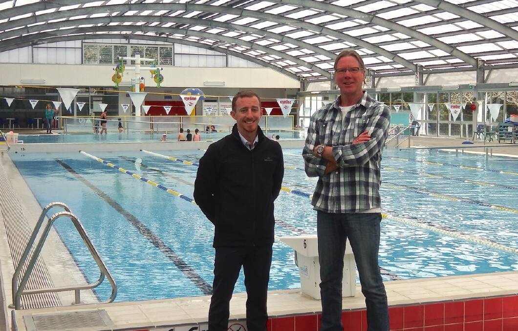 Nick Hoynes and Bruce Williamson who launched the Sapphire Coast Adult Swimming Club in 2017. 
