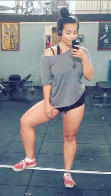 Strong woman: Eden powerlifter Loureen Kelly finishes off a workout recently and has a preliminary national ranking of second in the country. 