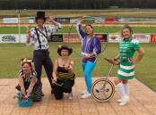 Performers from the Curbside Carnies were on hand for some interactive workshops during the Bega Cup Carnival. 