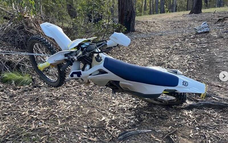 A motorbike rider who was seriously injured after hitting wires strung between trees has shared his account of the horrific crash. 