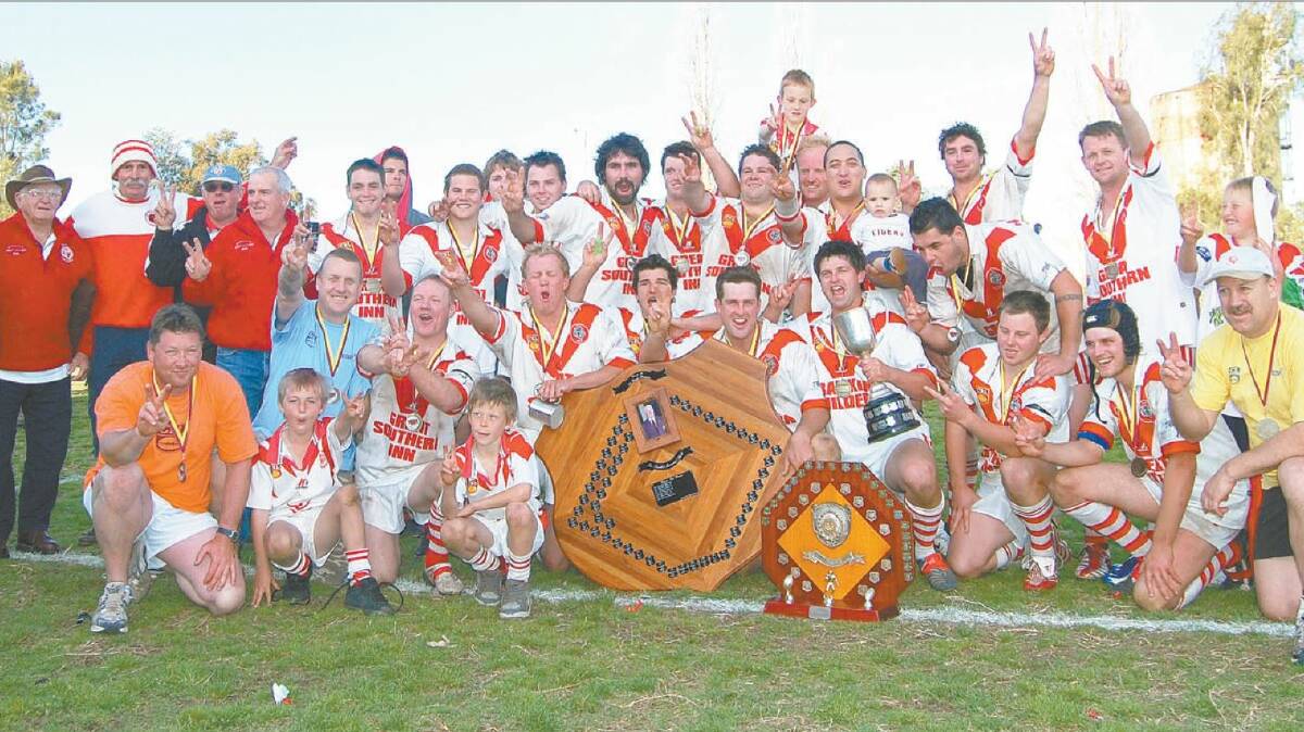 Premiers: The 2007 side that went on to win a third-straight premiership in 2008 as the Eden Tigers look back on their history this June. 