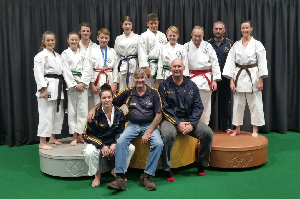 Karate success: Kokoro Kai Goju members at the National All Styles event in Canberra last weekend. 