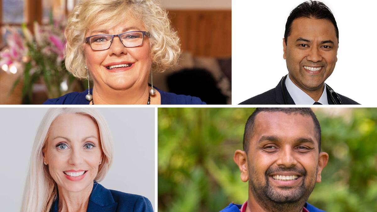 The nominees for 2021 QLD Australian of the Year are (clockwise from top left) Ronnie Benbow, Dr Rolf Gomes, Melissa McGuinness and Dr Dinesh Palipana OAM. Pictures supplied by Australianoftheyear.org.au