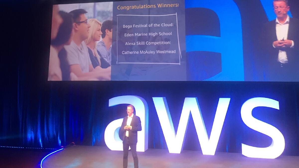 FUTURE JOBS: Keynote speaker and Country Manager for Australia and New Zealand Public Sector at Amazon Web Services Brad Coughlan in Canberra last week. Picture: Supplied
