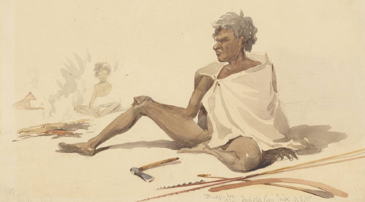 An O.W. Brierly sketch of Budgenbro at Twofold Bay. Picture: NSW State Library