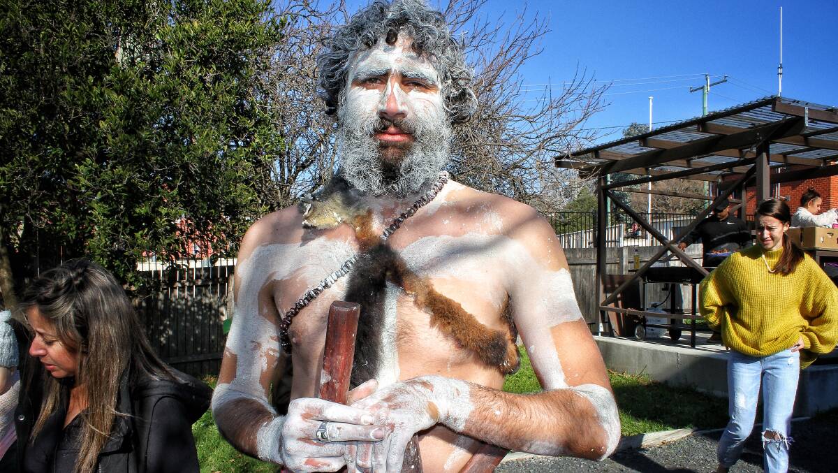 CULTURE: Pambula's Nathan Lygon after the Ocean Dreaming Dance Group's performance at Katungal Medical Service's NAIDOC Week celebrations. 