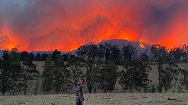 The Werri Berri bushfire near Bemboka in early January this year. Photo: Jilian Hayes