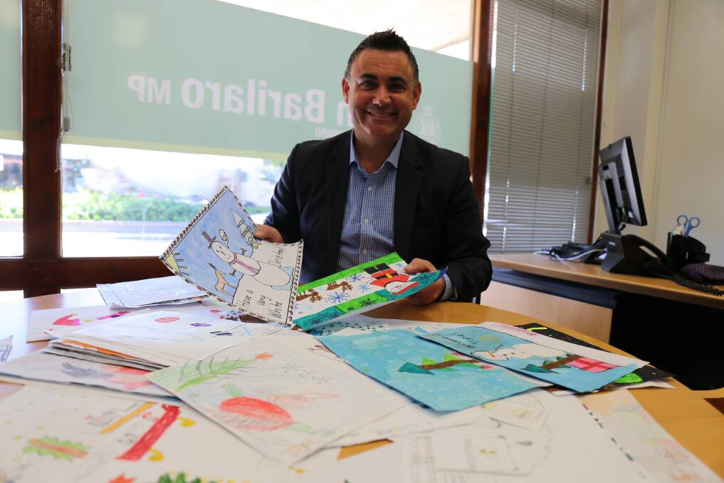 Pre-school and primary school students invited to design a Christmas card for the Member for Monaro John Barilaro.