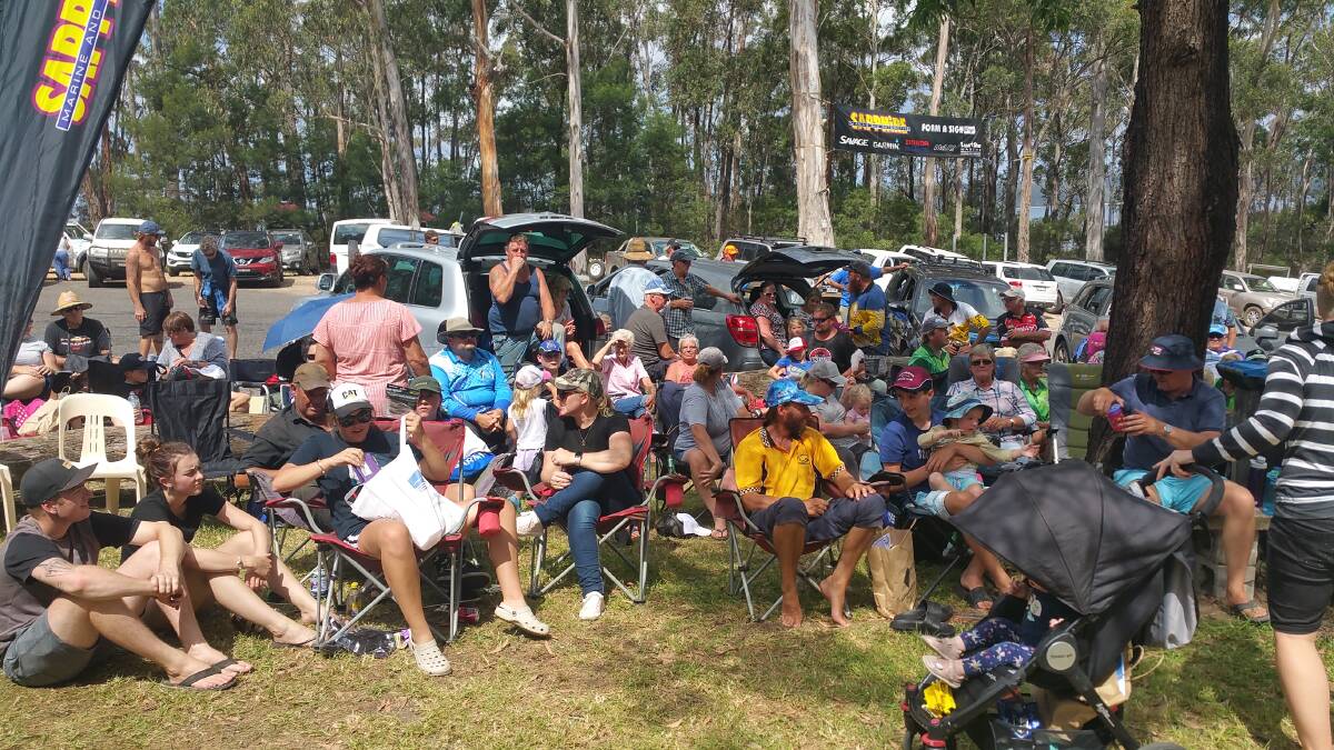 Hundreds of people swarm to Eden each year for the annual fishing competition hosted by Eden Amateur Fishing Club. Pictured above is a small portion of the crowd that attended the presentation day in 2019. Photo: Eddy Evans