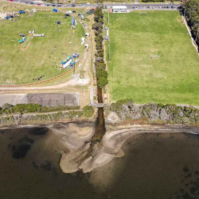 There are concerns sediment which continues to enter Lake Curalo via the Barclay Street stormwater channel will further degrade its overall health. Photo: Garry Hunter