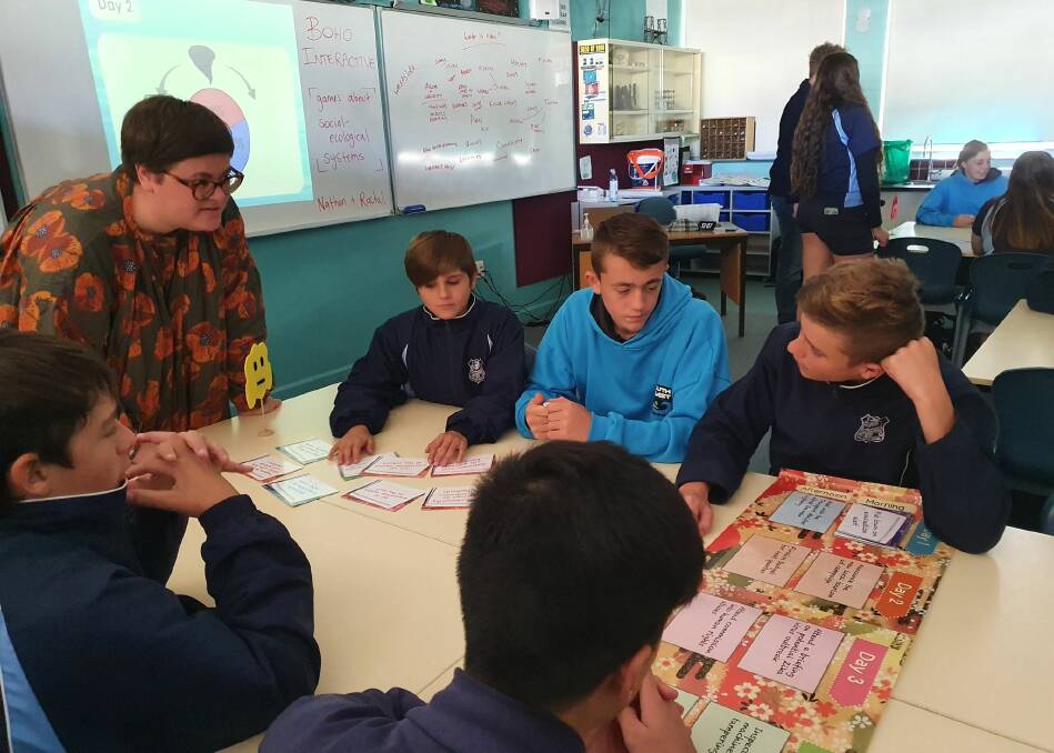 Boho Interactive guided the students through game which encouraged quick thinking about how they might best respond in the face of disaster. Photo: supplied.