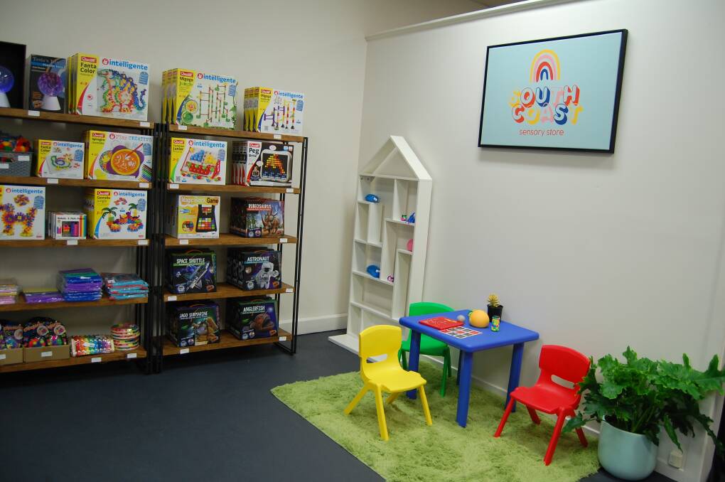 People are invited to come in to the store and have a play with the large range of sensory products.