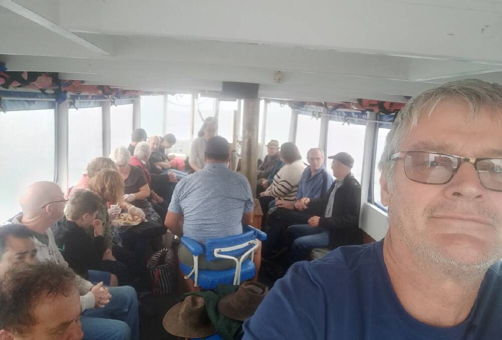 Strike team leader Ross Johnson happily took a selfie on the fogged-up cruise. Photo supplied