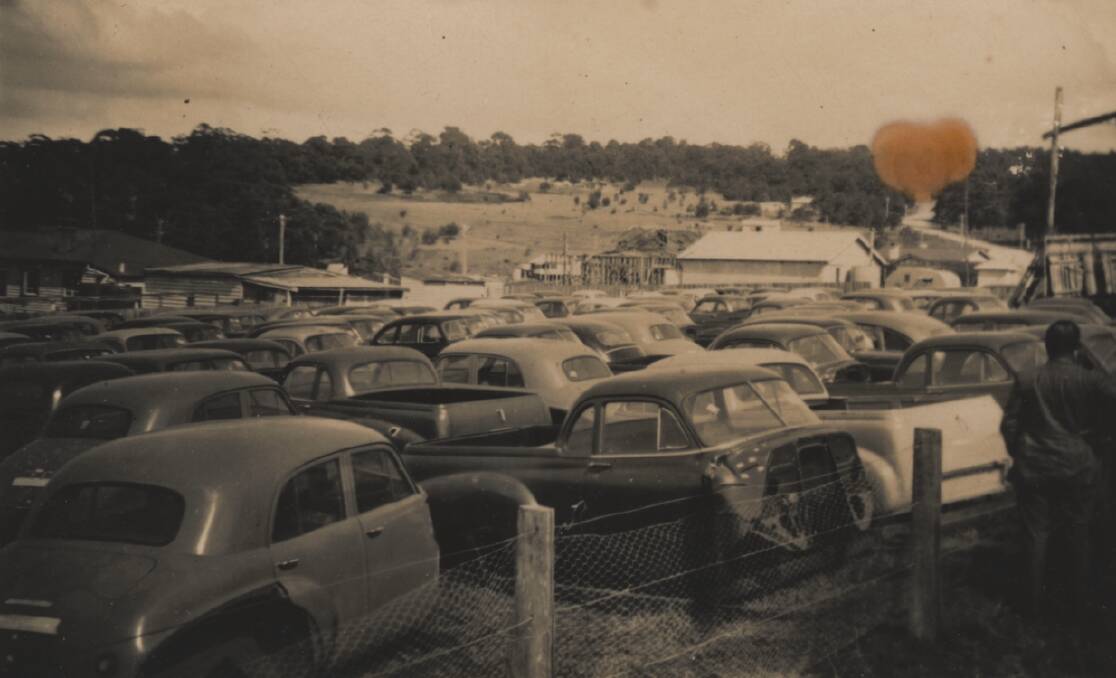 Some of the car bodies salvaged from the wreck of the Empire Gladstone. Image by Allan "Bubby " George, courtesy of the George Family Collection.