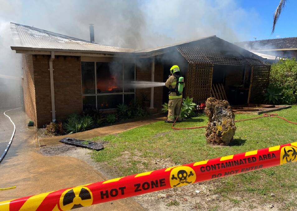 The house on West Street was well alight when emergency services arrived. Photo: FRNSW.