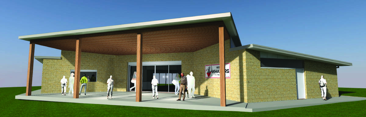 A visualisation of what the Barclay Street pavilion will look like once completed. Image: Bega Valley Shire Council.