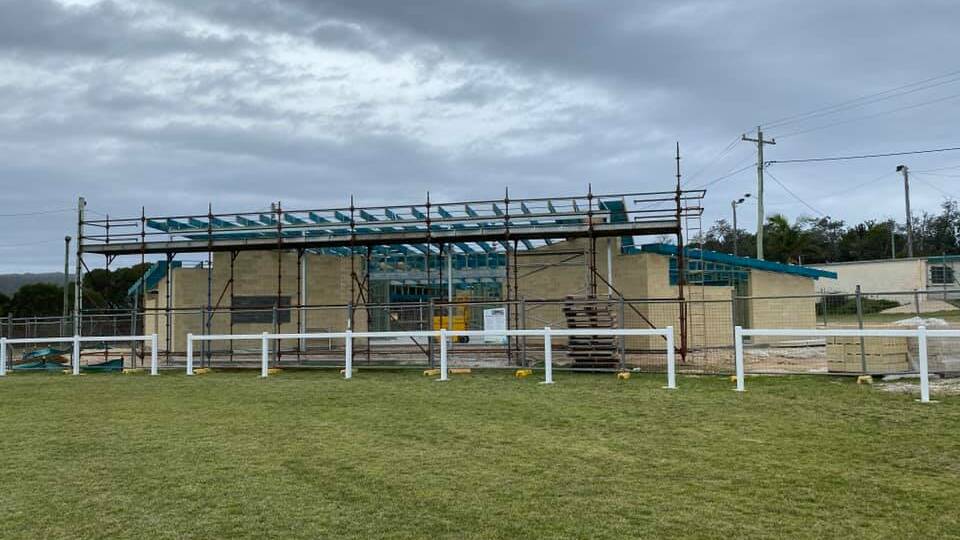 Contractors Davone Constructions have progressed in leaps and bounds with the Barclay Street Pavilion development, which is expected to be completed prior to Christmas. Photo supplied
