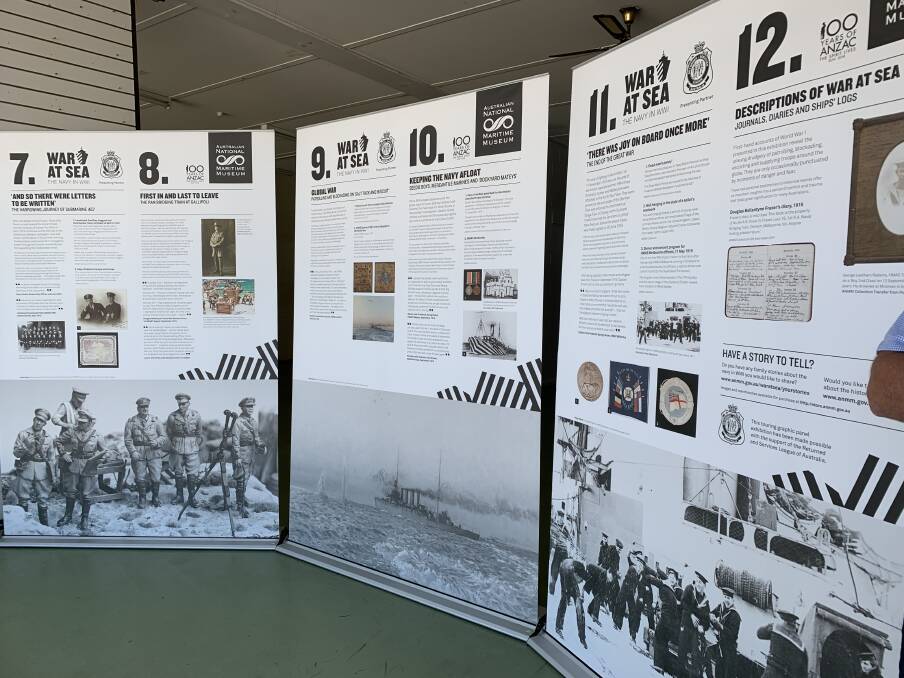 A few of the panels currently on display, which have previously been exhibited at Eden Killer Whale Museum and at the Whale Festival. Photo: Angela George