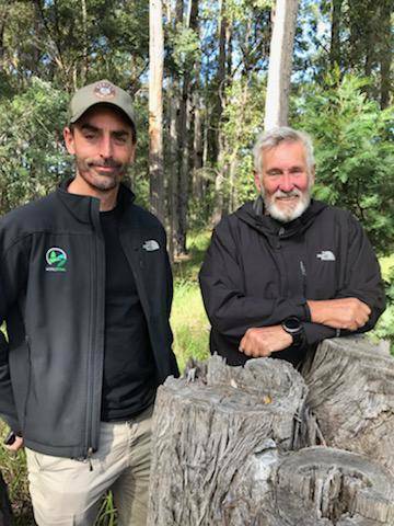  World Trail general manager Gerard McHugh and director Glen Jacobs, visited Eden and surrounds in February 2021 to conduct the fieldwork component of the company's mountain bike destination audit. Photo supplied.