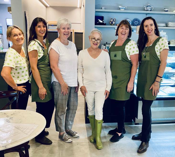 Florabel staff: Elizabeth Knaplan; Morgane Campanella, Kim Harrison-Hewitt, Sheri McEvoy, Vicki Skeers and Rose Devlin. Photo supplied.