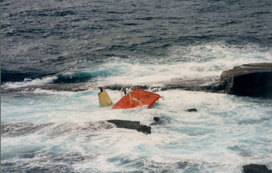 The wreck of Terrace Star in Disaster Bay in 1994, 16 years to the day after Shiralee was lost south of Green Cape. Photo used with permission of Stephanie Rawlings.