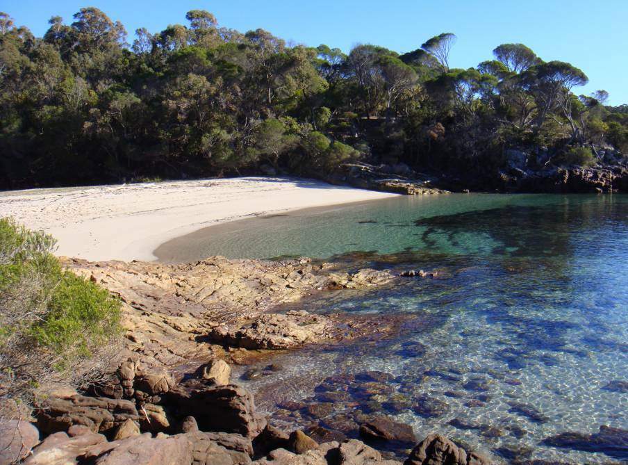Bittangabee Bay. The campground has 30 sites and usually offers tent and camper trailer sites. Photo: Leah Szanto
