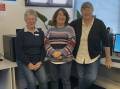 CRUCIAL ROLE: Vivien Hughes, Hellen Walder and Jenny Austin are part of a team of locals who dedicate their time to the access centre. Photo supplied.