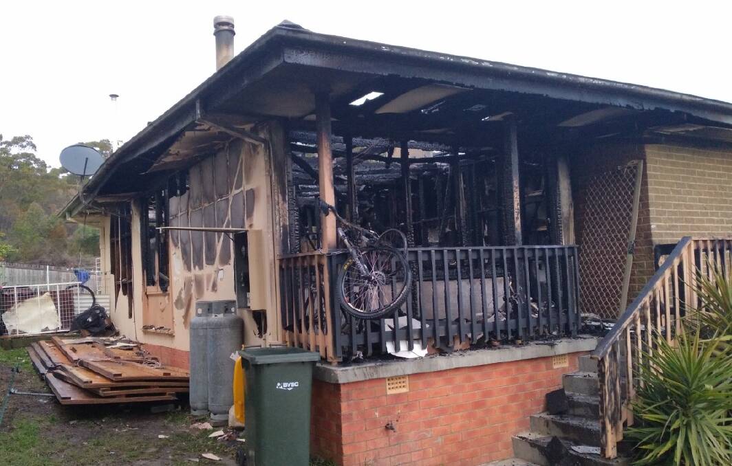 There was extensive damage to the structure of the house and its contents were destroyed. Picture: Supplied