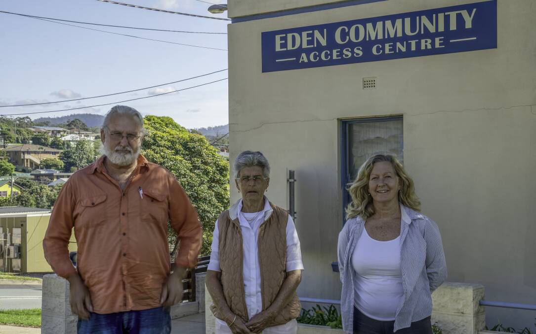 Peter Whiter, president of Our Eden, Joanne Korner, chairwoman of Imagine Eden and Carina Severs, manager of Eden Community Access Centre.
