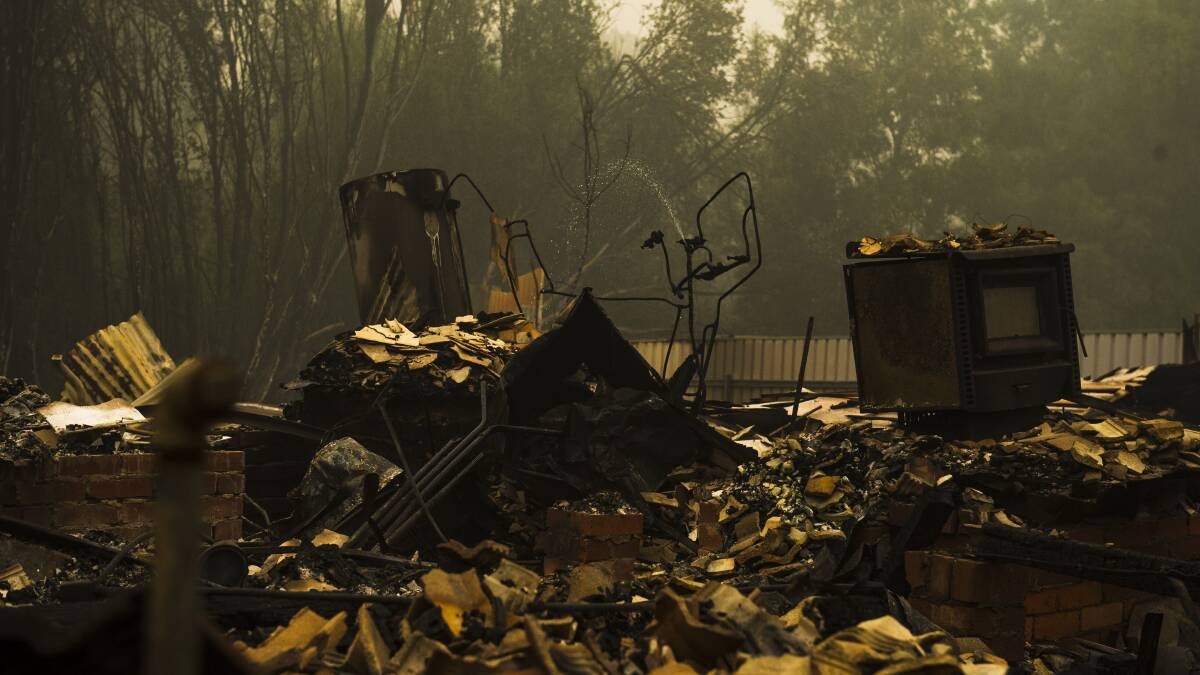 The aftermath of the Dunns Road fire in Batlow. The fire also impacted properties in Tumbarumba. Picture: Dion Georgopoulos