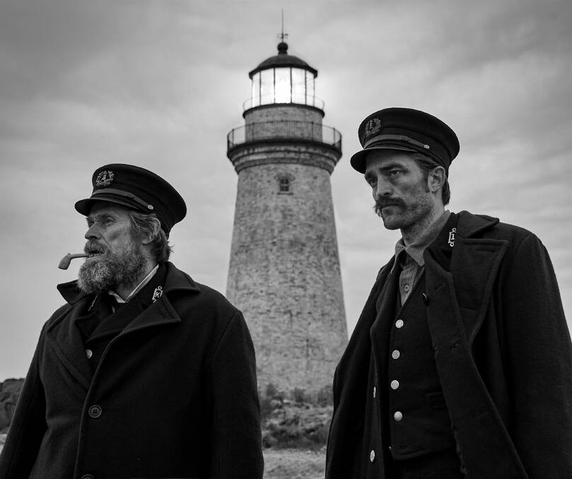 Still from The Lighthouse, starring Willem Dafoe and Robert Pattinson. Credit: A24 Pictures